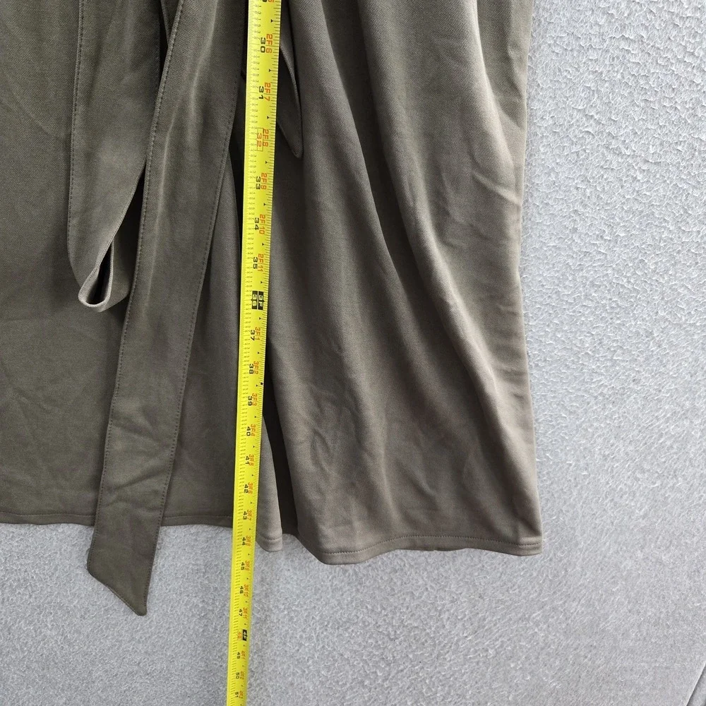 Lane Bryant Women Dress 26/28 Olive Fit & Flare Button Relaxed 3/4 Sleeve NWT